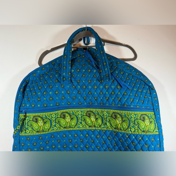 Garment Bag Blue Green Paisley Country French Provençal Quilted Hanging 26”X48” - Picture 2 of 14